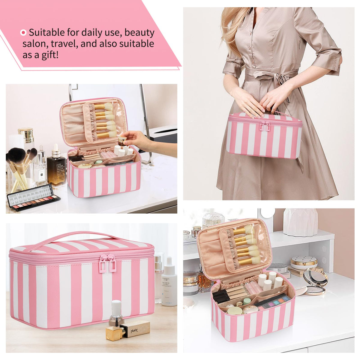 OCHEAL Makeup Bag displayed on a vanity