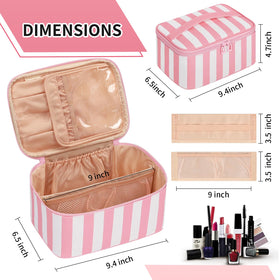 OCHEAL Makeup Bag filled with cosmetics and brushes