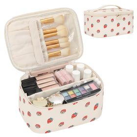 OCHEAL Makeup Bag front view in strawberry design