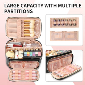 OCHEAL Makeup Bag in lifestyle setting with beauty products