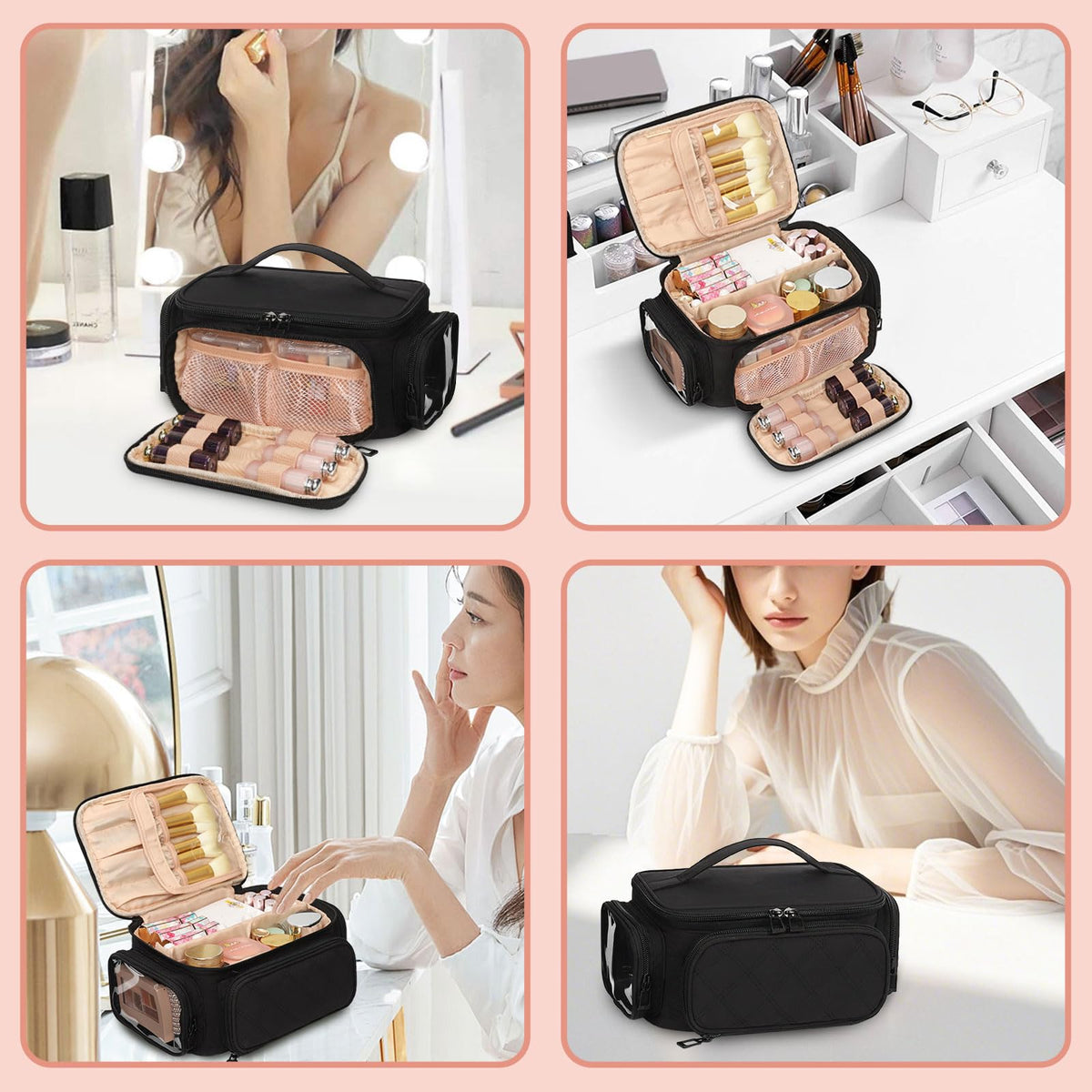 OCHEAL Makeup Bag lifestyle scene on vanity