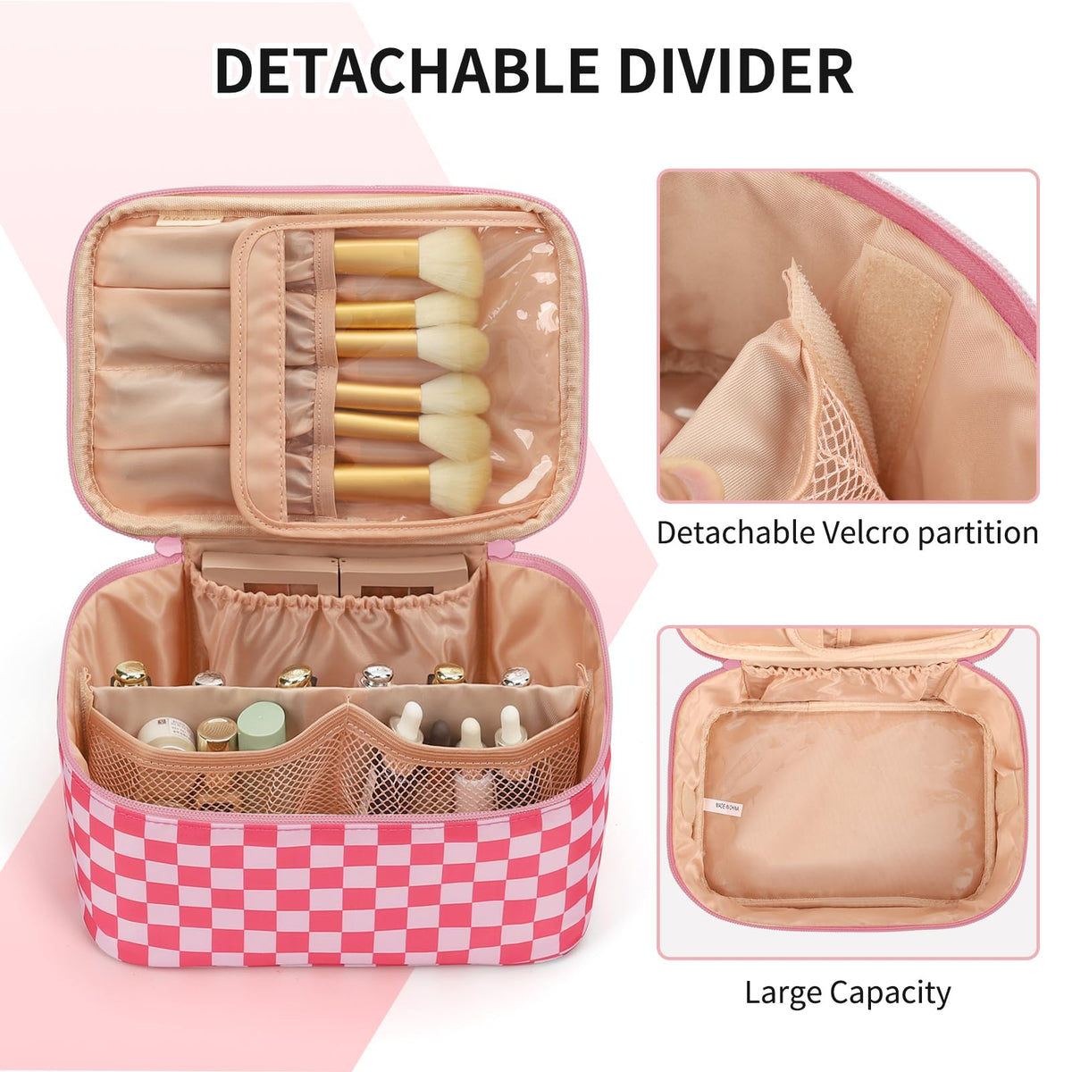 OCHEAL Makeup Bag lifestyle scene with travel essentials