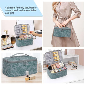 OCHEAL Makeup Bag open with cosmetics inside