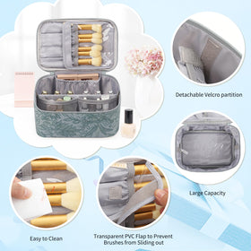 OCHEAL Makeup Bag Set small pouch side view in blue