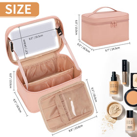 OCHEAL Makeup Bag showing spacious interior with cosmetics