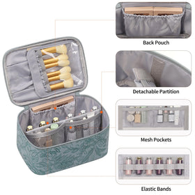 OCHEAL Makeup Bag side view displaying zippers
