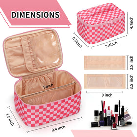 OCHEAL Makeup Bag side view showcasing zippers