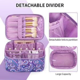OCHEAL Makeup Bag side view with zippers
