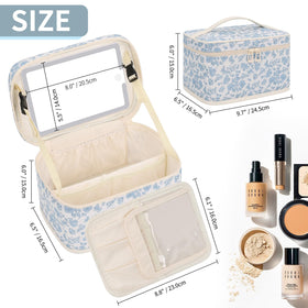 OCHEAL Makeup Bag with 4K fill light mirror in natural lighting