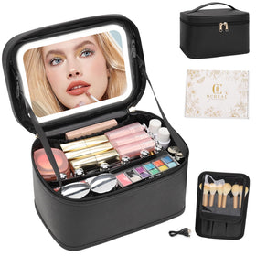 OCHEAL Makeup Bag with LED Mirror front view