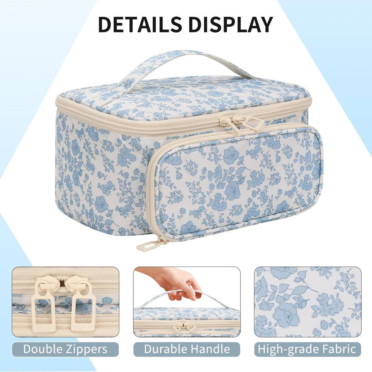 OCHEAL Makeup Bag with various beauty products inside