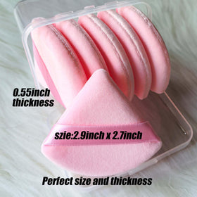 Ocim rectangular case for makeup puffs, pink