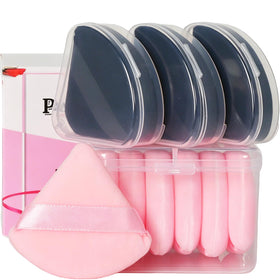 Ocim Triangle Powder Puff Set 10Pcs in black and pink