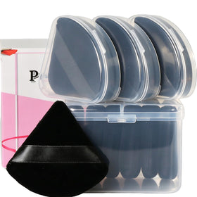 Ocim Triangle Powder Puff Set 10Pcs in Black front view