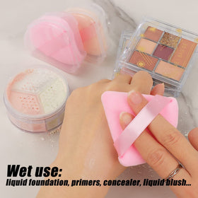Ocim Triangle Powder Puff Set showing individual puffs