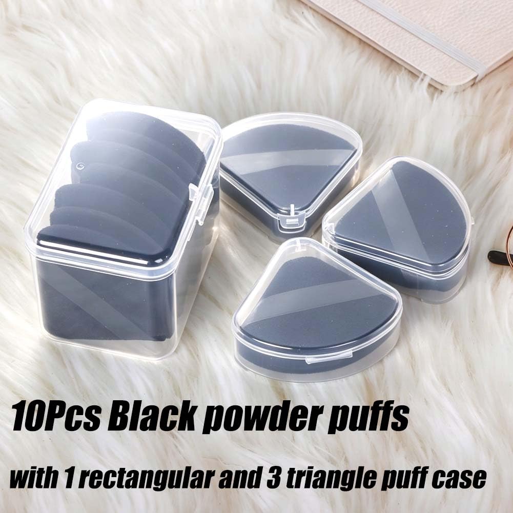Ocim Triangle Powder Puff Set with case side view