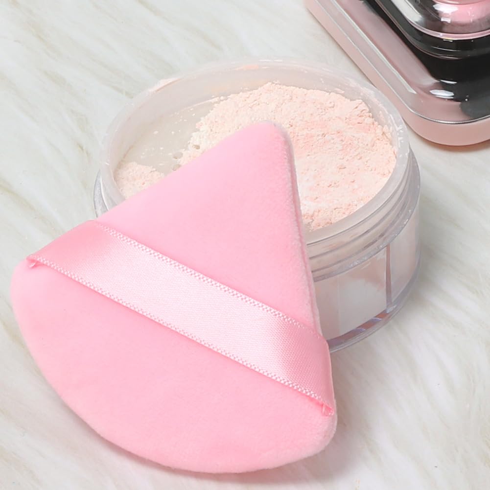 Ocim triangle puff case with triangle powder puff inside