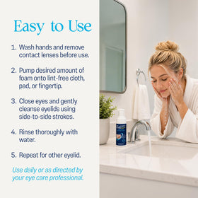 OCuSOFT Lid Scrub Original Foaming Eyelid Cleanser lifestyle scene