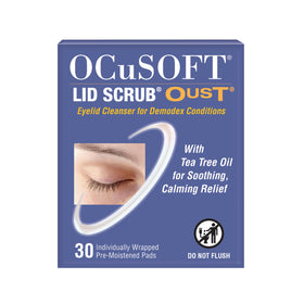 OCuSOFT Lid Scrub Oust Eyelid Cleanser pre-moistened pads front view
