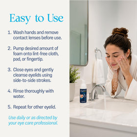 OCuSOFT Original Foaming Eyelid Cleanser with foam dispensing