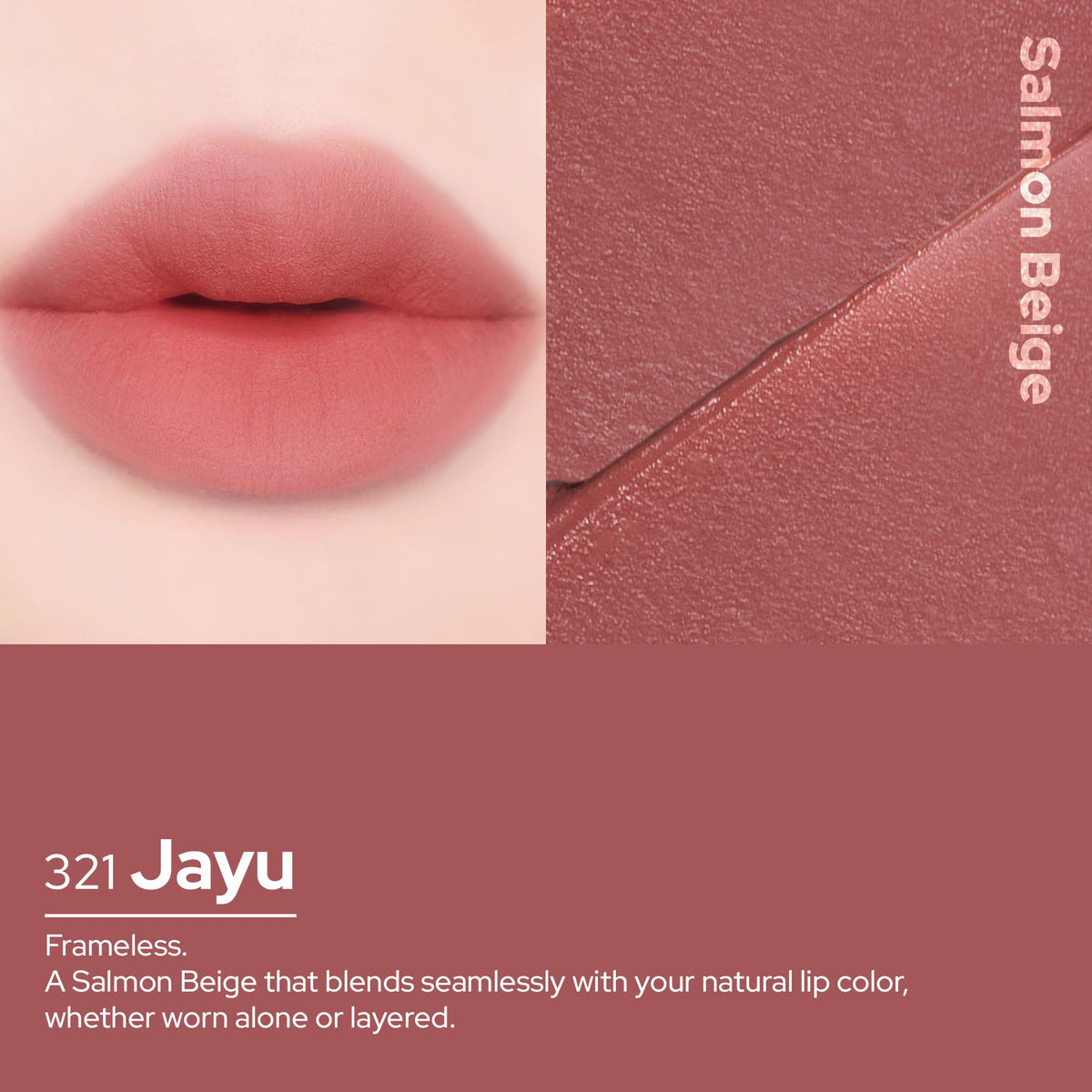 Oddtype Unseen Blur Soft-matte Lip Tint texture on hand