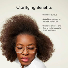Odele Clarifying Shampoo 13 fl oz opened cap displaying texture