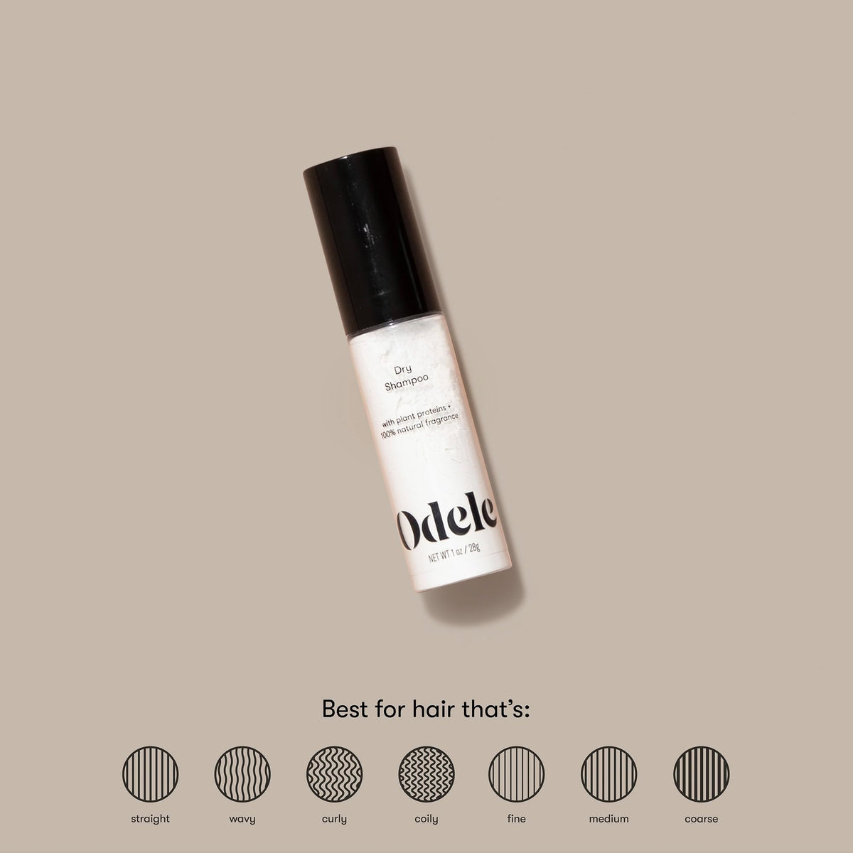 Odele Dry Shampoo Powder 1 oz open container showing powder
