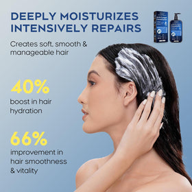 oely Deep Moisturizing Folliculitis Conditioner back view with ingredients
