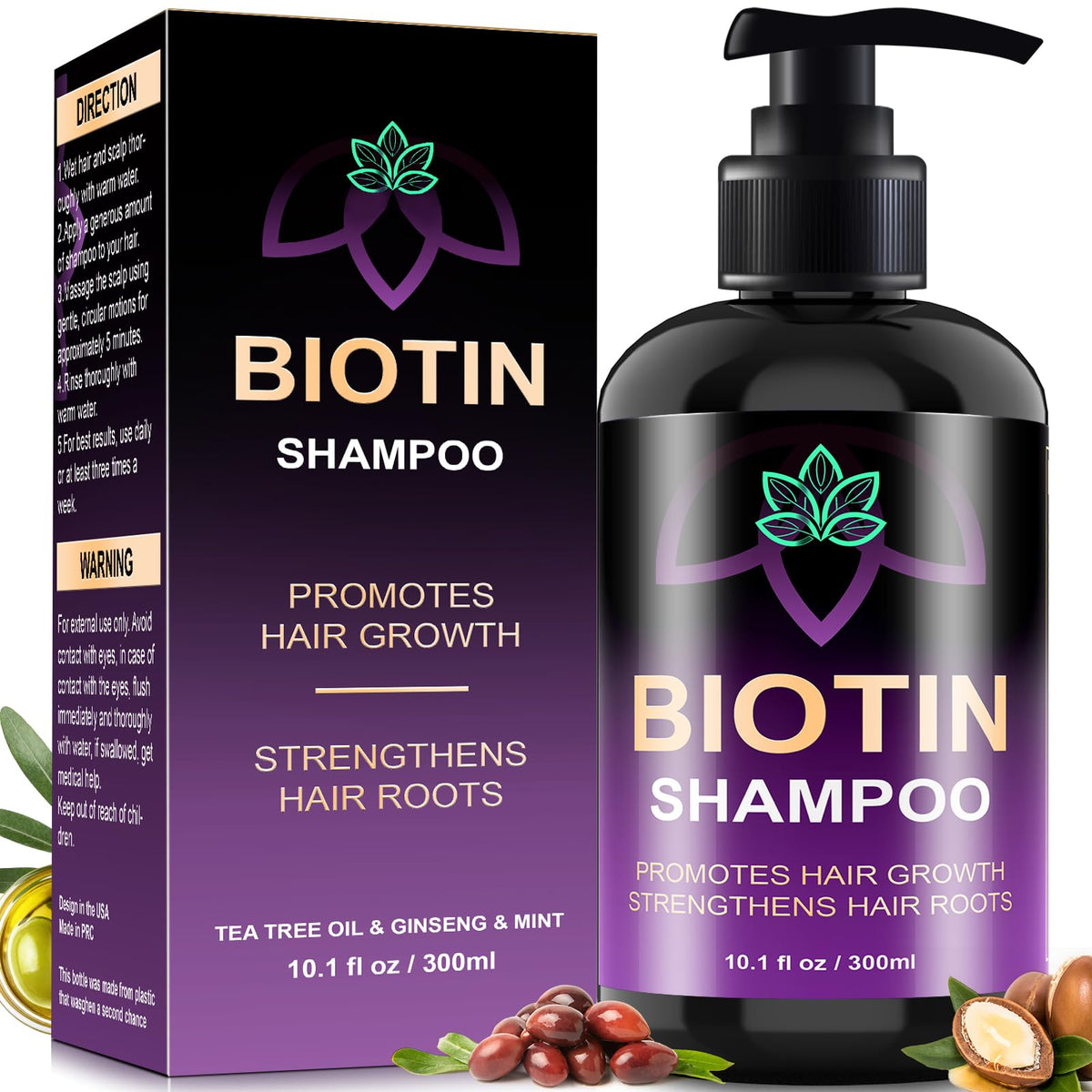 oely Hair Growth Biotin Shampoo 340g front view