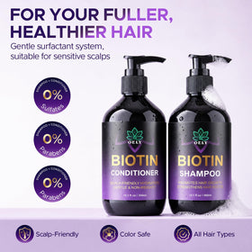 oely Hair Growth Shampoo and Conditioner Set with fresh herbs