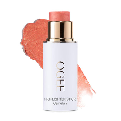 Ogee Sculpted Face Stick in Carnelian front view
