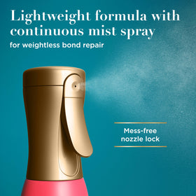 OGX Bond Protein Repair Heat Protect Spray in a bathroom setting
