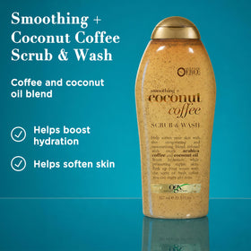 OGX Coconut Coffee Body Scrub packaging side view