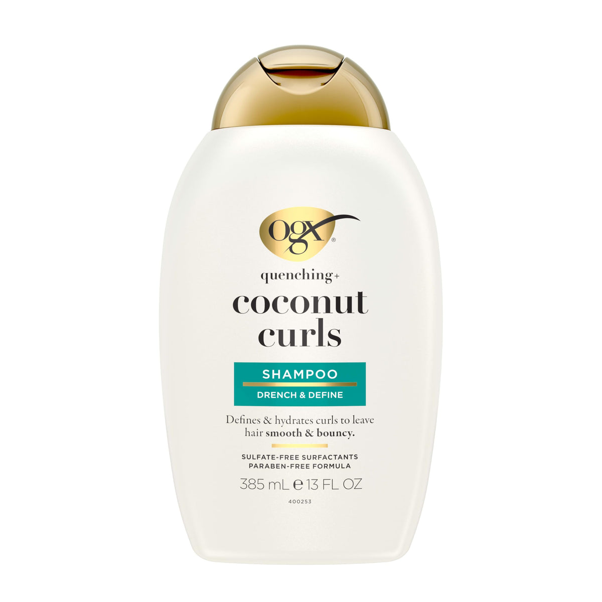 OGX Coconut Curls Shampoo back view showing ingredients