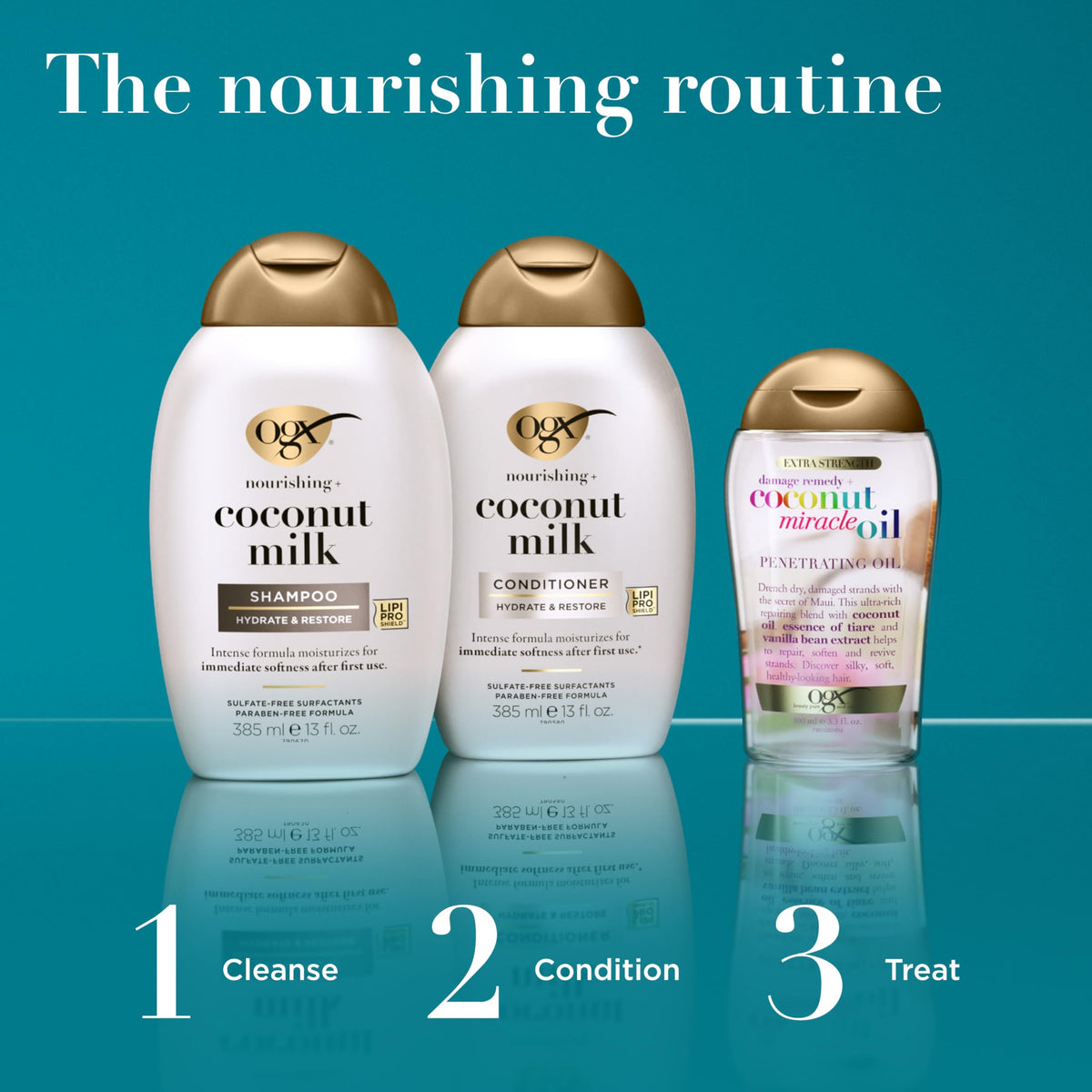 OGX Coconut Milk Shampoo with shea butter ingredients