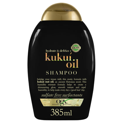 OGX Hydrate + Defrizz Kukui Oil Shampoo 13oz front view