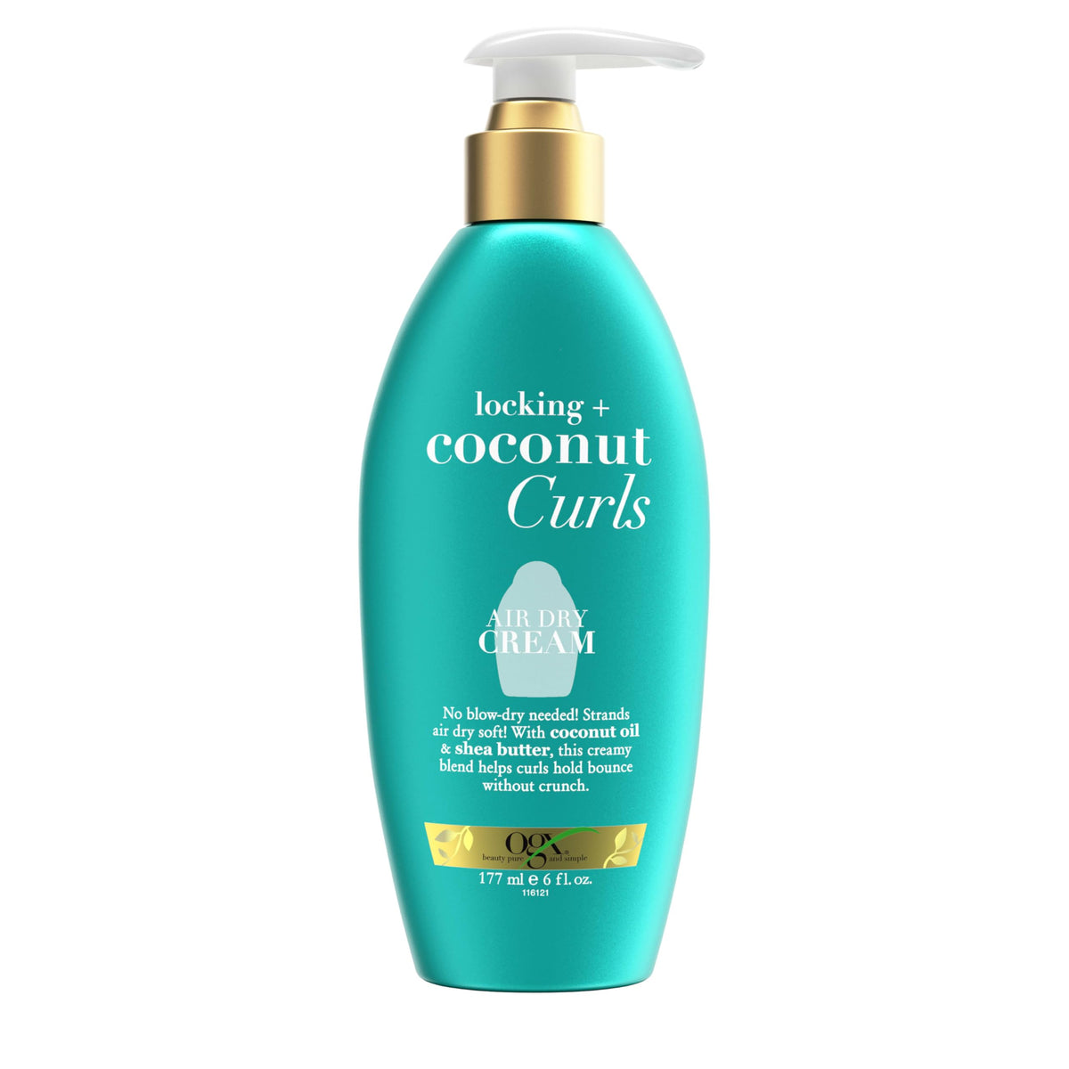 OGX Locking + Coconut Curls Air Dry Cream 6 oz front view
