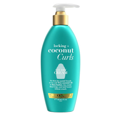 OGX Locking + Coconut Curls Air Dry Cream 6 oz front view
