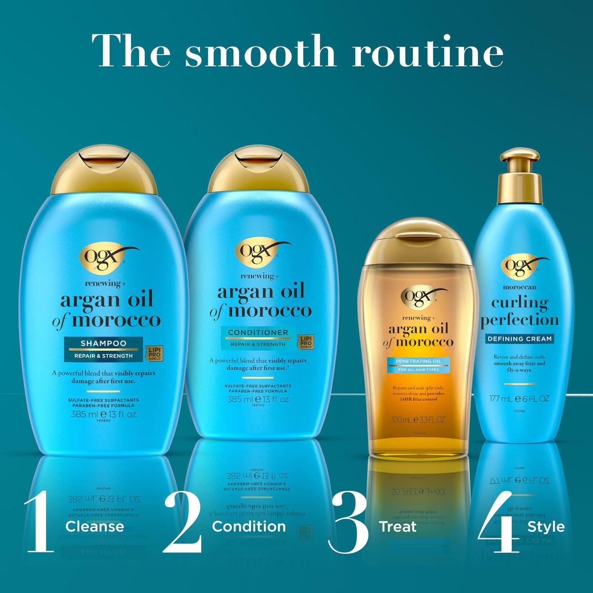 OGX Moroccan Curling Cream application on damp hair
