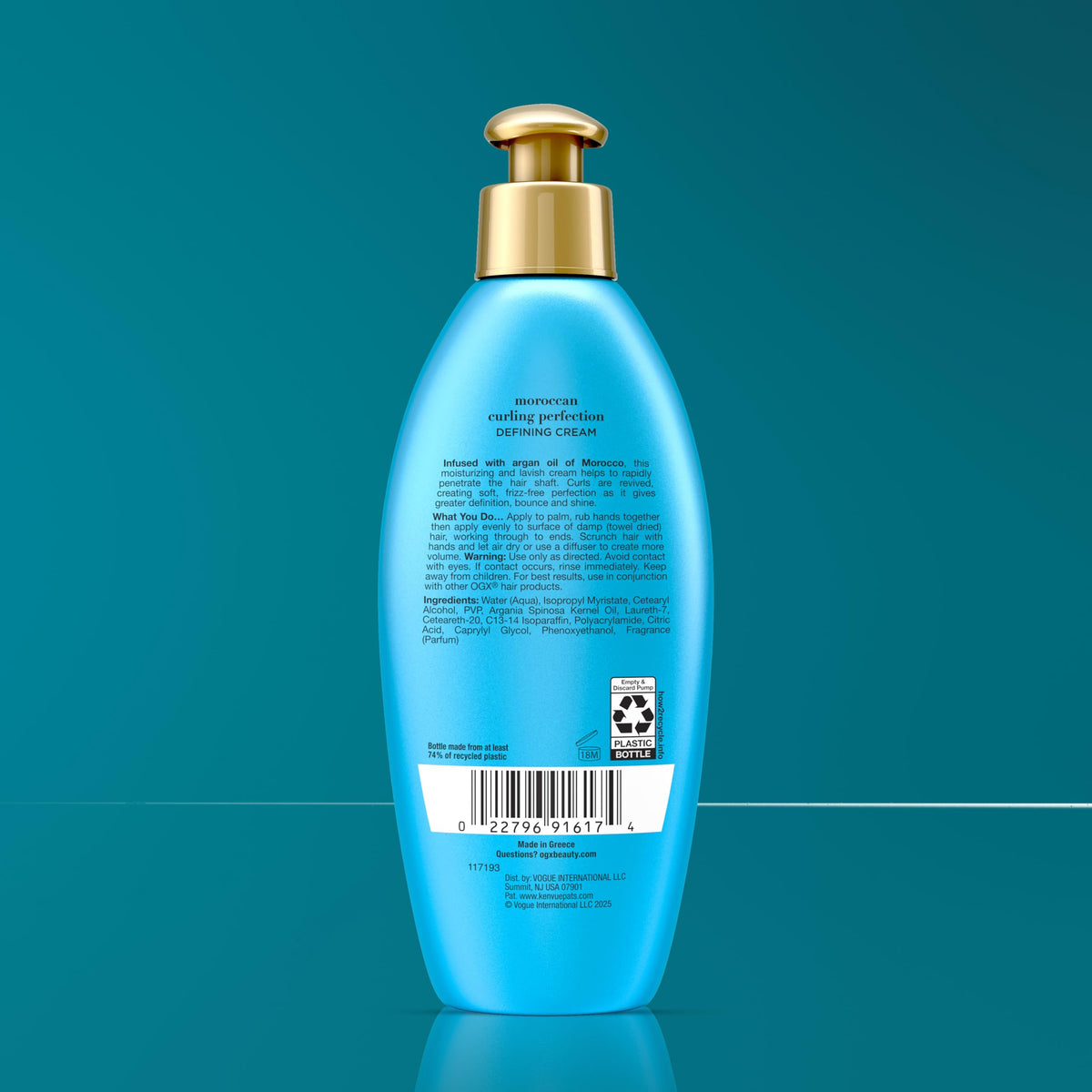 OGX Moroccan Curling Cream packaging details