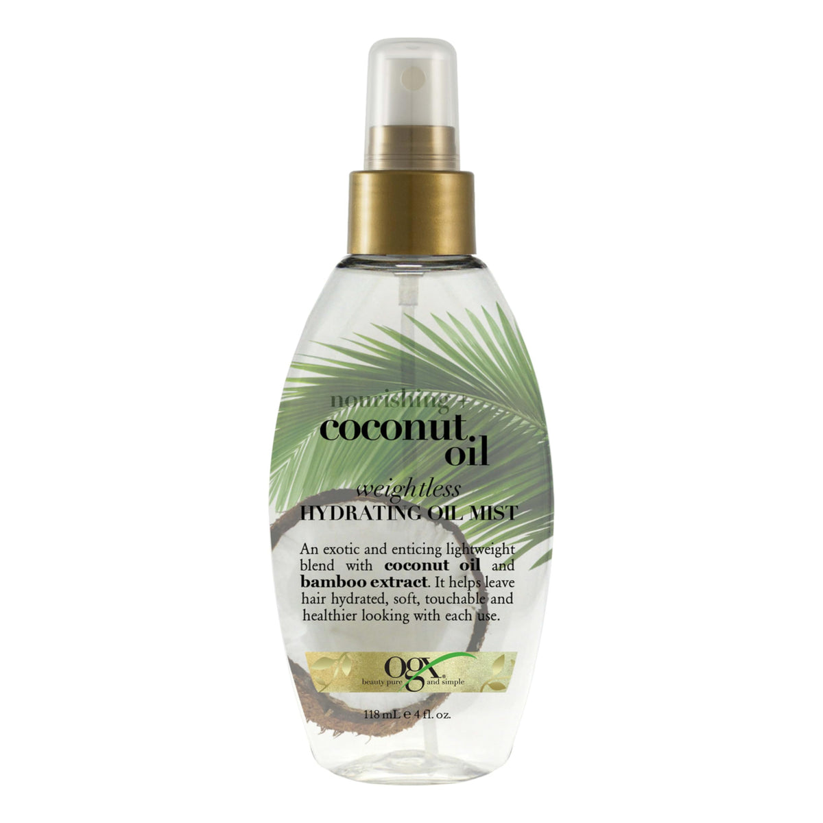 OGX Nourishing + Coconut Oil Hair Mist 4 Fl Oz front view