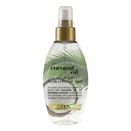 OGX Nourishing + Coconut Oil Hair Mist 4 Fl Oz front view