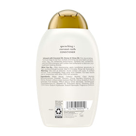 OGX Quenching + Coconut Curls Conditioner texture on hand