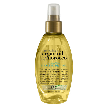 OGX Renewing Argan Oil Dry Oil 4 Fl Oz front view
