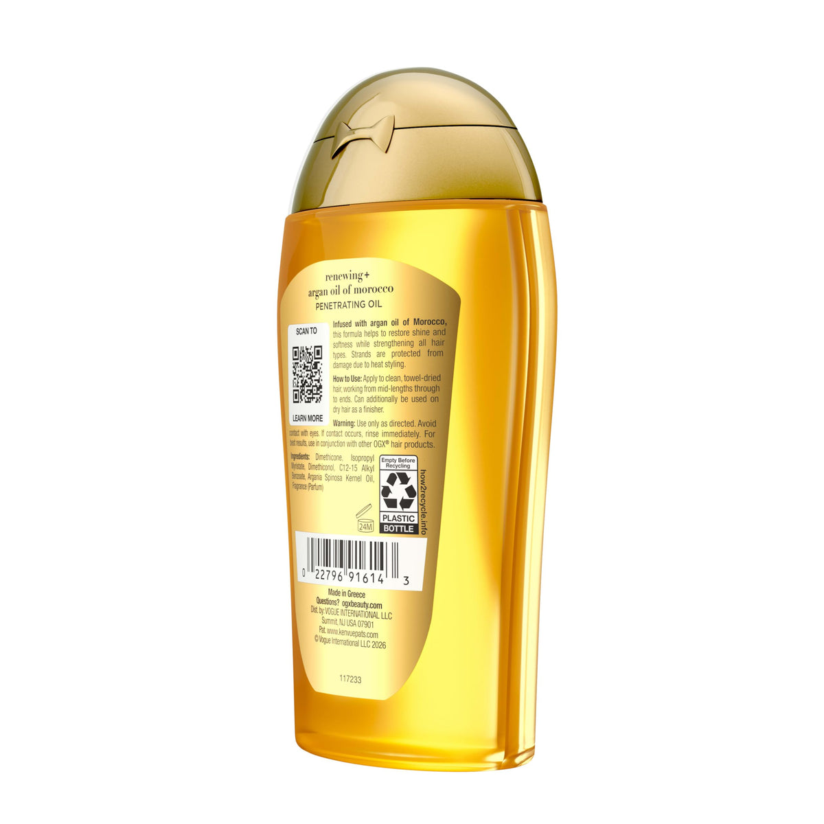OGX Renewing Argan Oil of Morocco ingredients list