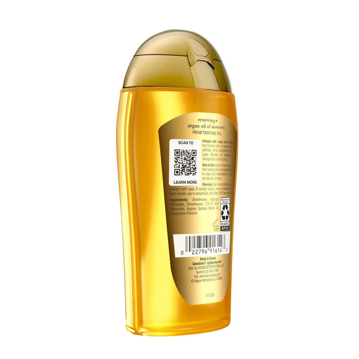 OGX Renewing Argan Oil of Morocco packaging details