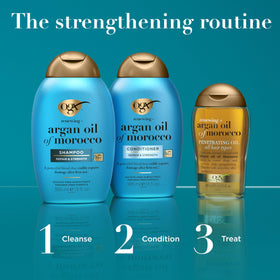 OGX shampoo bottle side view