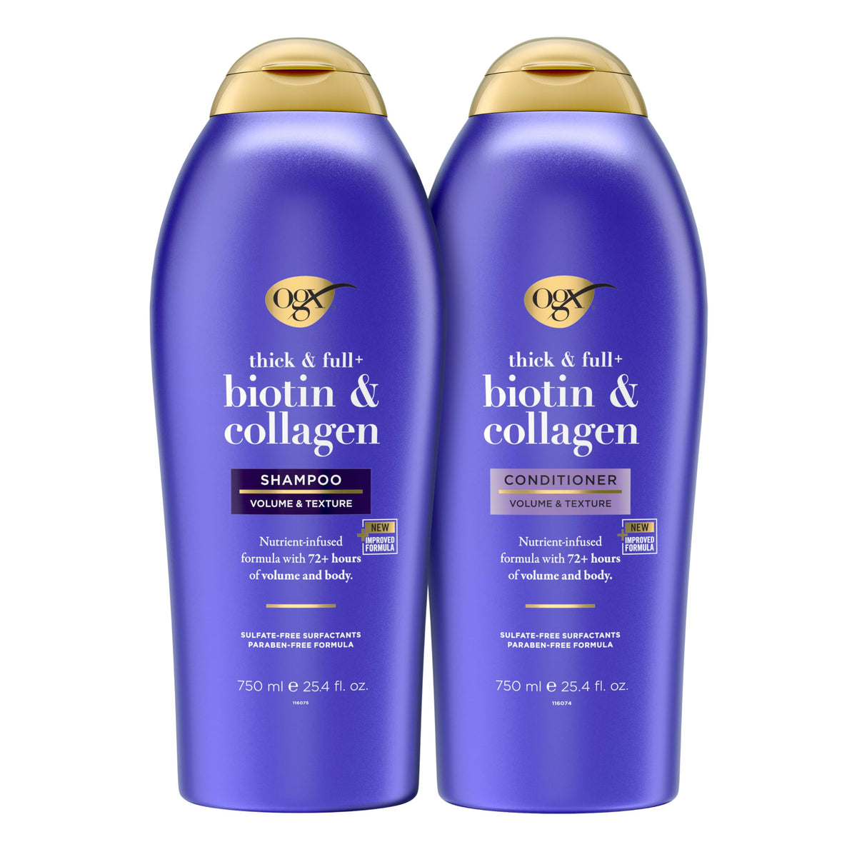 OGX Thick and Full Biotin and Collagen Shampoo bottle front view