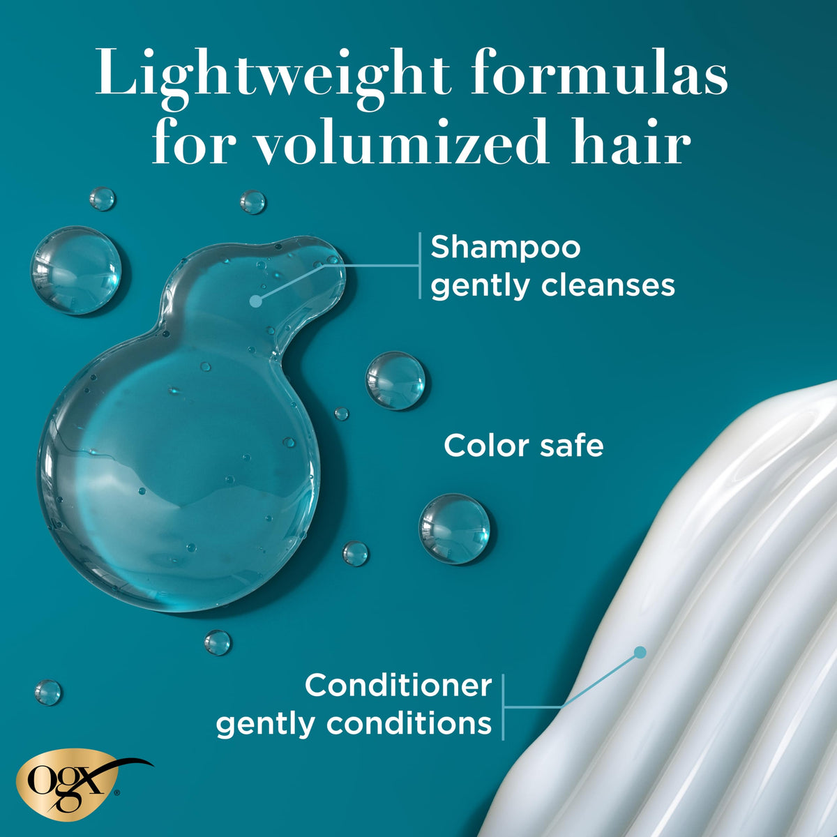 OGX Thick & Full Biotin & Collagen Shampoo and Conditioner set with packaging