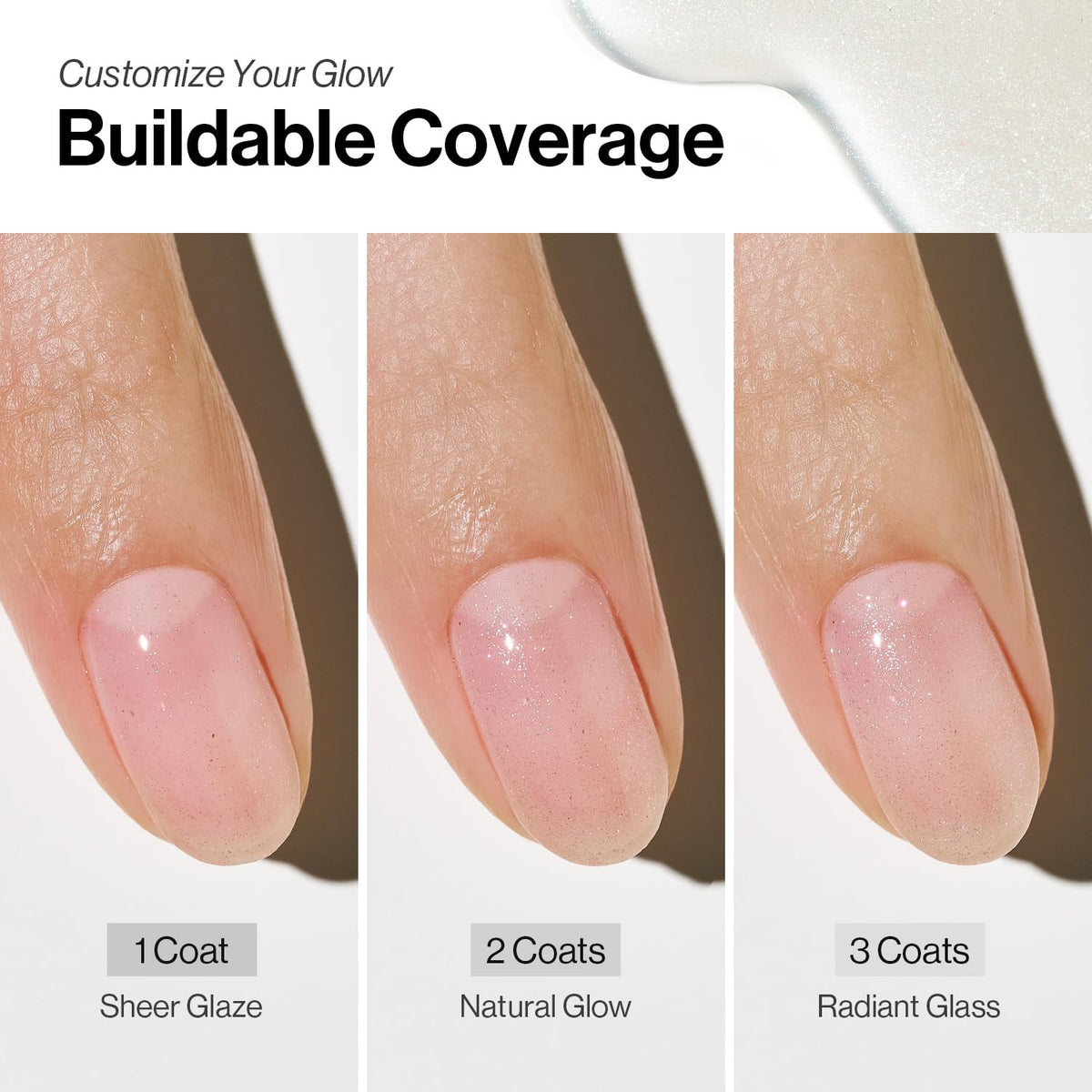ohora 2-in-1 Sheer Nail Polish & Strengthener Champagne on a nail care setup